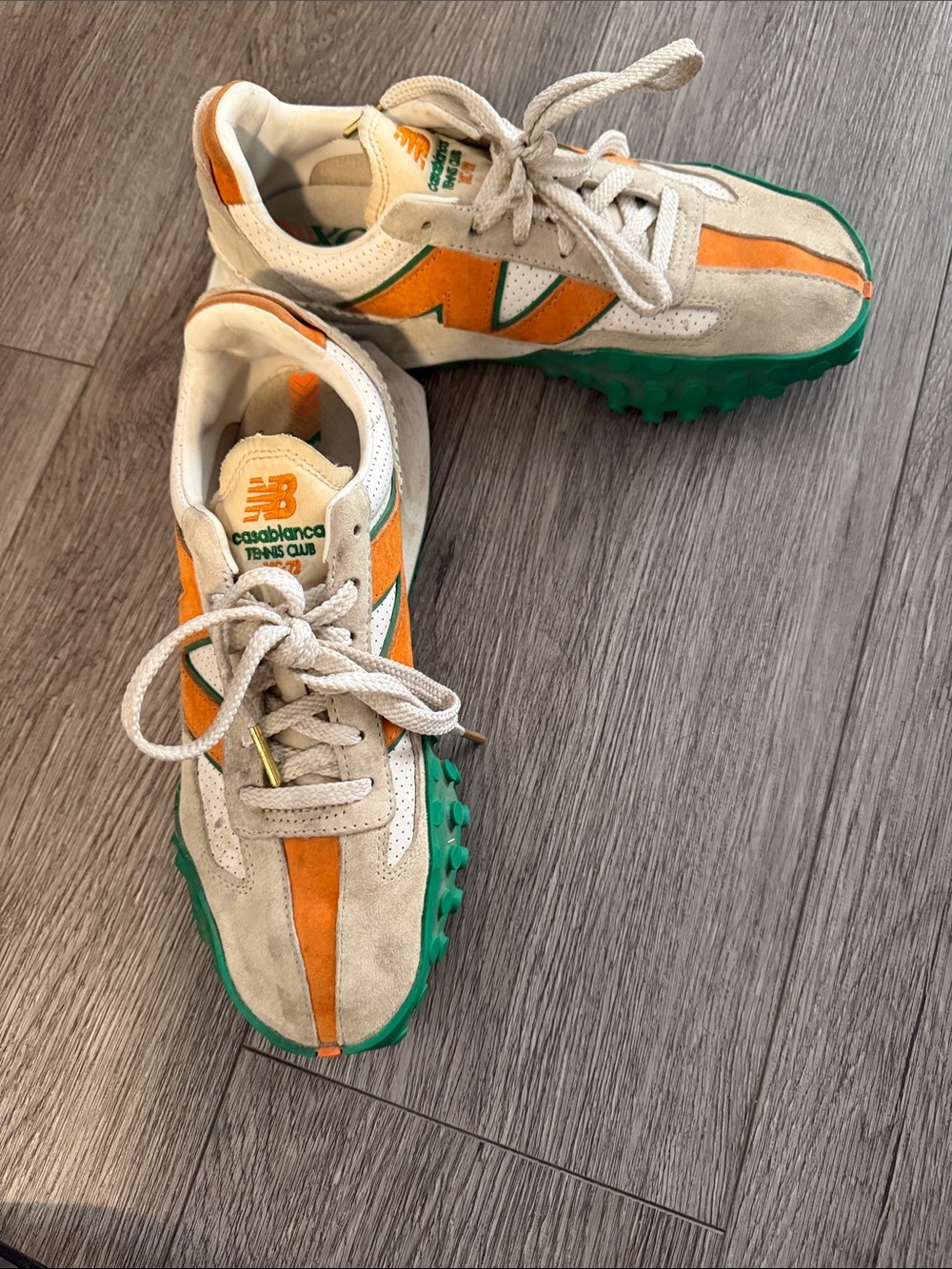 New Balance Casablanca Beige Orange Green Casual Trail Sneaker